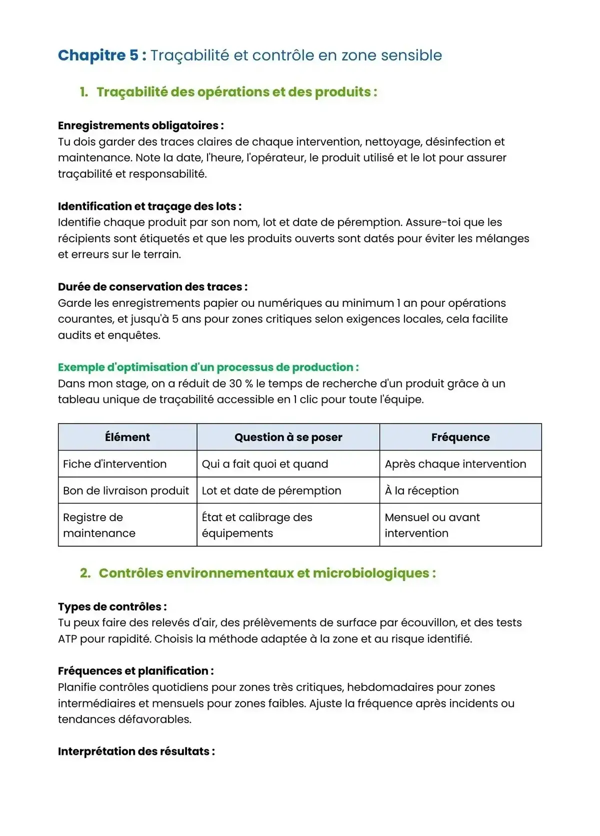 Example Fiche de Révision Bac Pro HPS